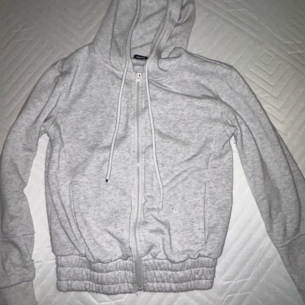 White Zip-Up Hoodie